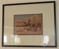 Lot #3728 - Middle Eastern Etching signed Donald
