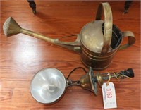 Lot #3763 - Brass vintage style watering can