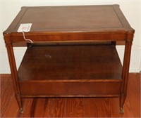 Lot #3792 - Cherry single drawer open face end