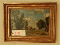 Lot #3798 - “The Stackyard” framed Oil on board