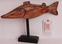 Lot #3807 - Carved Contemporary Wooden fish on