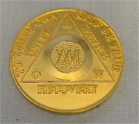 26 Years Gold AA Recovery Medallion/Coin/Chip