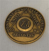 16 Years Bronze AA Recovery Medallion/Coin/Chip