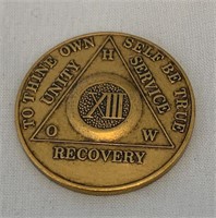13 Years Bronze AA Recovery Medallion/Coin/Chip