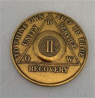 14 Years Bronze AA Recovery Medallion/Coin/Chip
