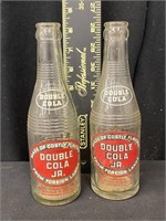 Pair of Double Cola Jr. Gastonia, NC Bottles