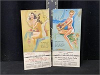 Pair of 1940's Pin Up Calendar Inserts Conover, NC