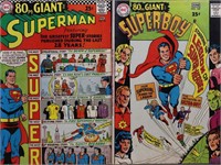 Superman Giant Size DC Silver Age Comic Books, two