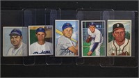 1951 and 1952 Bowman 5 Cards includes 2 George
