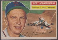 Red Schoendienst #165, 1956 Topps Baseball Card