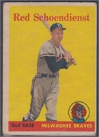Red  Schoendienst #190, 1958 Topps Baseball Card
