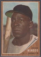 Minnie Minoso #28 1962 Topps Baseball Card, with