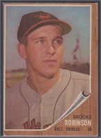 Brooks Robinson #45, 1962 Topps Baseball Card,