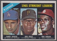 Strikeout Leaders #225, 1966 Topps Baseball Card,
