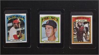 1972 Topps Baseball Cards, group of 10 with Hall