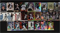 Baseball Cards 25 modern chrome/refractor cards, m