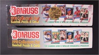 1991 Donruss Collector Sets x2  - 1 is Factory Sea
