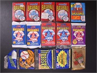 12 Score & Fleer Sealed Packs 1990s Baseball Cards