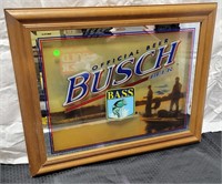 BUSCH BEER BASS MIRROR - 2 GLASS