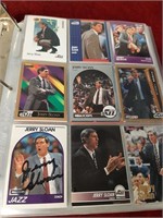 RARE COLLECTORS ALBUM OF EARLY JAZZ NBA CARDS