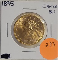 1895 BU LIBERTY $10 GOLD COIN