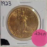 1923 ST. GAUDEN'S $20 GOLD COIN
