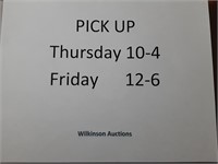 Dates and Times for Pickup