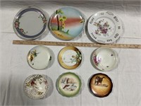 9 Vintage Porcelain Plates