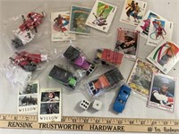 Trading cards, cereal box cars, rescue figurines