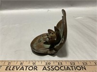 Lily pad cast iron book end