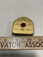 Sibley Implement Co tape measure Sibley, Iowa