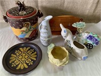 Quaint planters, vases, oriental covered pot ,