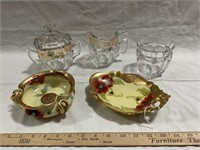 Pickard China and 3 piece Pattern Glass
