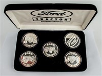 Coin 5 Silver Proof Coin Set Ford Tractor