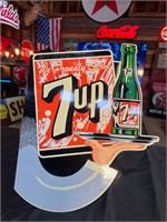 18 x 15” Double Sided Metal 7-UP Sign