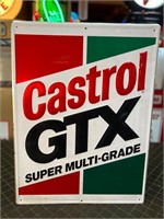 2ft x 18” Embossed Tin Castrol Sign