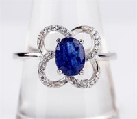 Jewelry Sterling Silver Sapphire Ring