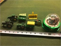 assortment of small John Deere Tractors