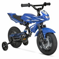 Hyper Bike Boys Speedbike, Blue Training Wheels