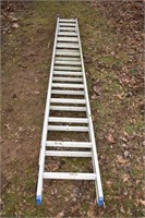 28' Werner aluminum extension ladder; as is