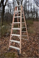 8' Werner fiberglass step ladder; as is