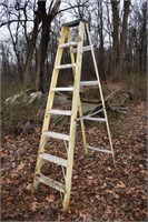8' fiberglass step ladder; as is
