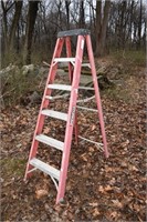 6' Cuprum Pro 6' fiberglass step ladder; as is