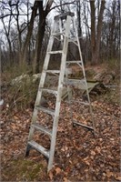 8' Gorilla aluminum step ladder; as is