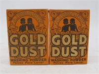 2 GOLD DUST WASHING POWDER BOXES GREAT GRAPHICS