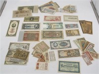 LOT OF FOREIGN PAPER MONEY