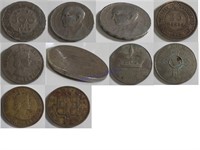 4 Assorted Coins Jamaica, British Honduras,