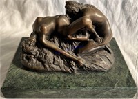 Joseph Lambeaux "Erotic Kiss" Signed Bronze