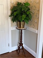 Vintage Plant stand and faux plant