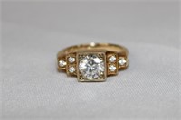 Custom 14k Yellow Gold Diamond Ring
